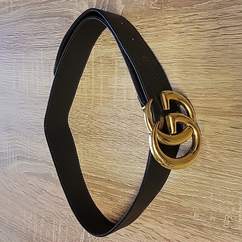 Black Gucci Belt, Wide band, 75x30